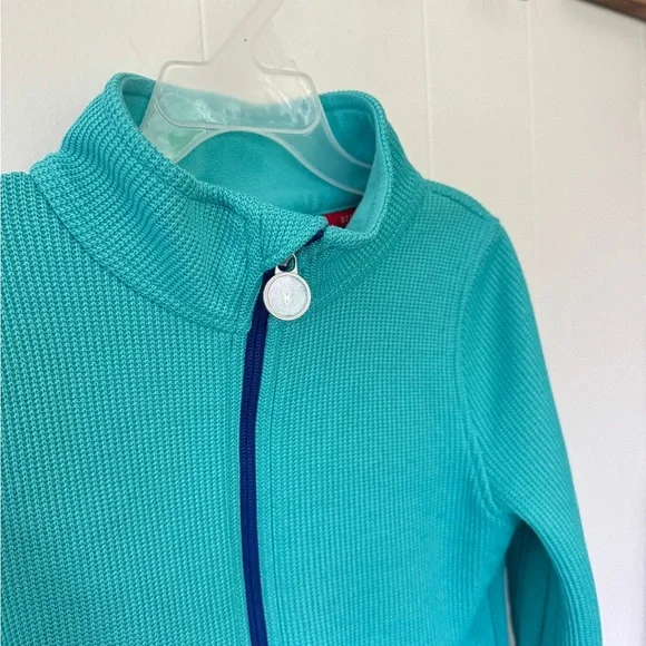 🕷️❄️ Spyder Kids Performance Fleece Jacket | Size S 7-8 | Aqua Teal - Picture 4 of 8